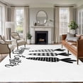 thumbnail image 1 of 5'x7' Area Rugs for Living Room Bedroom, Happy Easter Washable Rug Carpet Runner Indoor Outdoor, Spring Carrots Country Black and White Plaid Non Slip Floor Mats Area Rug for Kitchen, Nursery, 1 of 8