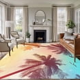 thumbnail image 1 of 5'x7' Area Rugs for Living Room Bedroom, Palm Trees Washable Rug Carpet Runner Indoor Outdoor, Modern Art Birds Summer Non Slip Floor Mats Area Rug for Kitchen, Nursery, 1 of 8