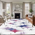 thumbnail image 1 of 5'x7' Area Rugs for Living Room Bedroom, Purple Blue Diamond Washable Rug Carpet Runner Indoor Outdoor, Modern Geometric Middle Century Non Slip Floor Mats Area Rug for Kitchen, Nursery, 1 of 8