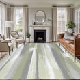 thumbnail image 1 of 5'x7' Area Rugs for Living Room Bedroom, Sage Green Washable Rug Carpet Runner Indoor Outdoor, Modern Abstract Grey Striped Art Non Slip Floor Mats Area Rug for Kitchen, Nursery, 1 of 8