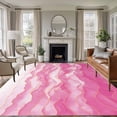 thumbnail image 1 of 5'x7' Area Rugs, Pink Ombre Indoor Outdoor Area Rug for Living Room Bedroom, Modern Moire Abstract Art Luxury Washable Bathroom Rugs Kitchen Floor Carpet Mats Home Decor Aesthetic, 1 of 8