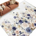 thumbnail image 1 of 5'x7' Area Rugs Purple Spring Floral Washable Area Rugs Non-Slip Indoor Floor Mats Carpet for Living Room Bedroom Dining Room, 1 of 9