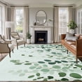 thumbnail image 1 of 5'x7' Area Rugs, Sage Green Eucalyptus Leaf Indoor Outdoor Area Rug for Living Room Bedroom, Spring Leaves Botanical Washable Bathroom Rugs Kitchen Floor Carpet Mats Home Decor Aesthetic, 1 of 8
