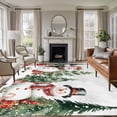 thumbnail image 1 of 5'x7' Area Rugs, Snowman Christmas Indoor Outdoor Area Rug for Living Room Bedroom, Xmas Tree Botanical Snowflake Washable Bathroom Rugs Kitchen Floor Carpet Mats Home Decor Aesthetic, 1 of 8