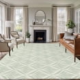 thumbnail image 1 of 5'x7' Area Rugs, Teal Floral Indoor Outdoor Area Rug for Living Room Bedroom, Vintage Modern Geometric Abstract Art Washable Bathroom Rugs Kitchen Floor Carpet Mats Home Decor Aesthetic, 1 of 8
