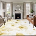 thumbnail image 1 of 5'x7' Area Rugs, Yellow Spring Floral Indoor Outdoor Area Rug for Living Room Bedroom, Summer Botanical Watercolor Vintage Washable Bathroom Rugs Kitchen Floor Carpet Mats Home Decor Aesthetic, 1 of 8