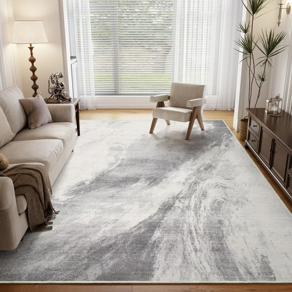5'x7' Area Rugs for Living Room Distressed Abstract Machine Washable Rugs Low Pile Non Slip Carpet for Bedroom Dining Room