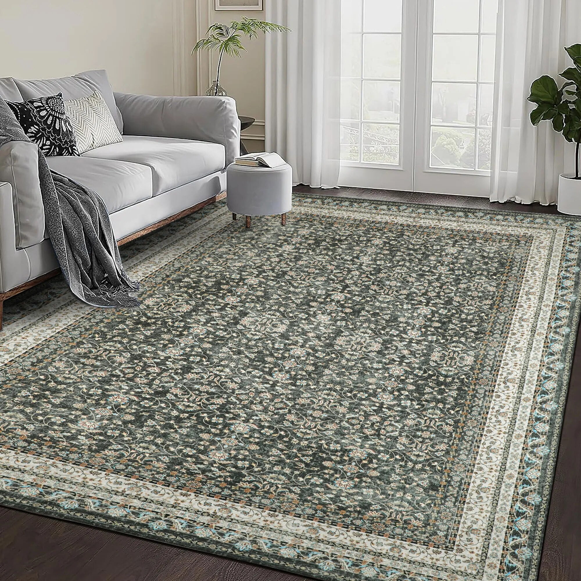5'x7' Area Rugs on Clearance for Living Room Farmhouse Office Vintage