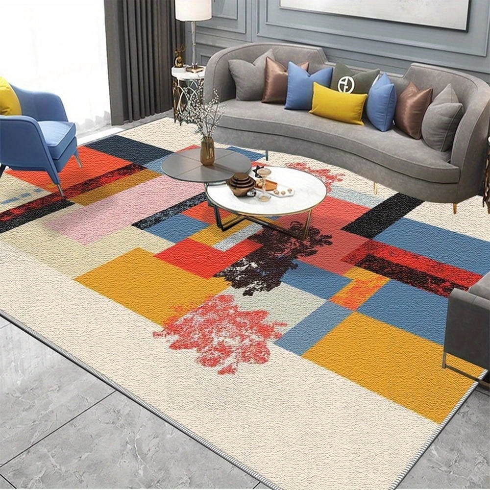 Square Pattern Extra Large Area Rug 5'x7' Bathroom Carpet Room Carpet Bedroom Extra Large Area Rug ...