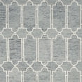 thumbnail image 1 of 5'x7' Blue Hand Tufted Wool Herringbone Indoor Area Rug, 1 of 2