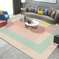 thumbnail image 1 of 5'x7' Carpet Small Runway Carpet Area Rug Large Arrel Speckled Wool-Blend Area Rug Checkered Area Rug, 1 of 10