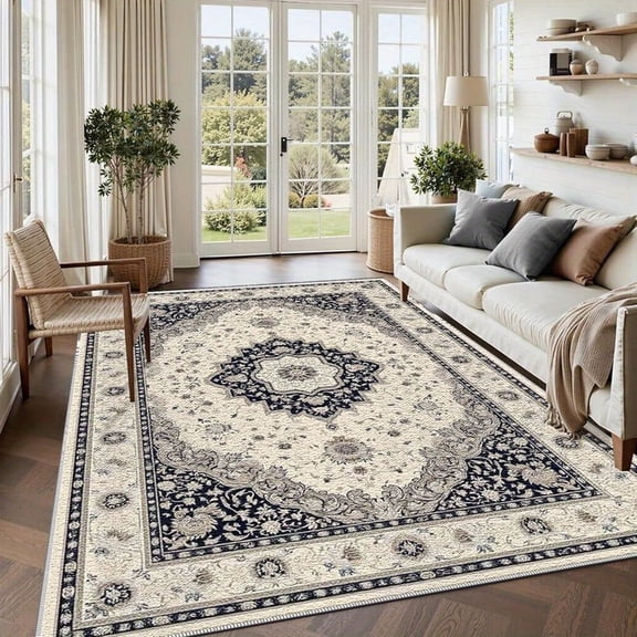 5'x7' Dining Room Carpet Washable Carpet For Living Room Area Rug Round Corner Rug Grippers For Area Rugs Plush Area Rug