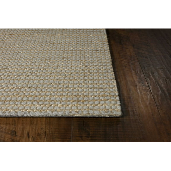 5'x7' Grey Hand Woven Wool And Jute Indoor Area Rug