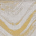 thumbnail image 1 of 5'x7' Ivory Gold Machine Woven UV Treated Abstract Waves Indoor Outdoor Area Rug, 1 of 2