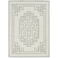 thumbnail image 1 of 5'x7' Ivory Grey Hand Tufted Bordered Greek Key Indoor Area Rug, 1 of 3