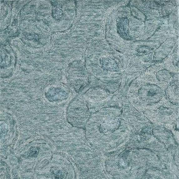 5'x7' Seafoam Blue Hand Tufted Floral Indoor Area Rug