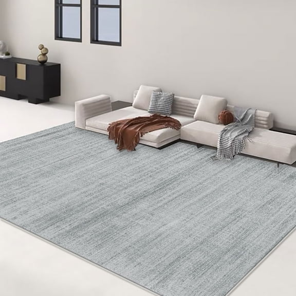 5'x7' Soft Washable Large Area Rug, Suitable for Living Room and Bedroom Decoration, Ink Abstract Modern Rug, Light Gray