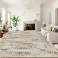 thumbnail image 1 of 5’x7’Washable Area Rugs for Living Room Non Slip Low Pile Vintage Carpets Beige, 1 of 8
