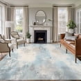 thumbnail image 1 of 5'x8' Area Rugs, Aqua Beige Ombre Indoor Outdoor Area Rug for Living Room Bedroom, Vintage Modern Abstract Washable Bathroom Rugs Kitchen Floor Carpet Mats Home Decor Aesthetic, 1 of 8