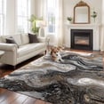 thumbnail image 1 of 5'x8' Area Rugs, Black Marble Indoor Outdoor Area Rug for Living Room Bedroom, Retro Chic Abstract Mottled Texture Art Washable Bathroom Rugs Kitchen Floor Carpet Mats Home Decor Aesthetic, 1 of 8