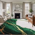 thumbnail image 1 of 5'x8' Area Rugs, Dark Green Marble Indoor Outdoor Area Rug for Living Room Bedroom, Modern Ink Painting Art Abstract Washable Bathroom Rugs Kitchen Floor Carpet Mats Home Decor Aesthetic, 1 of 8