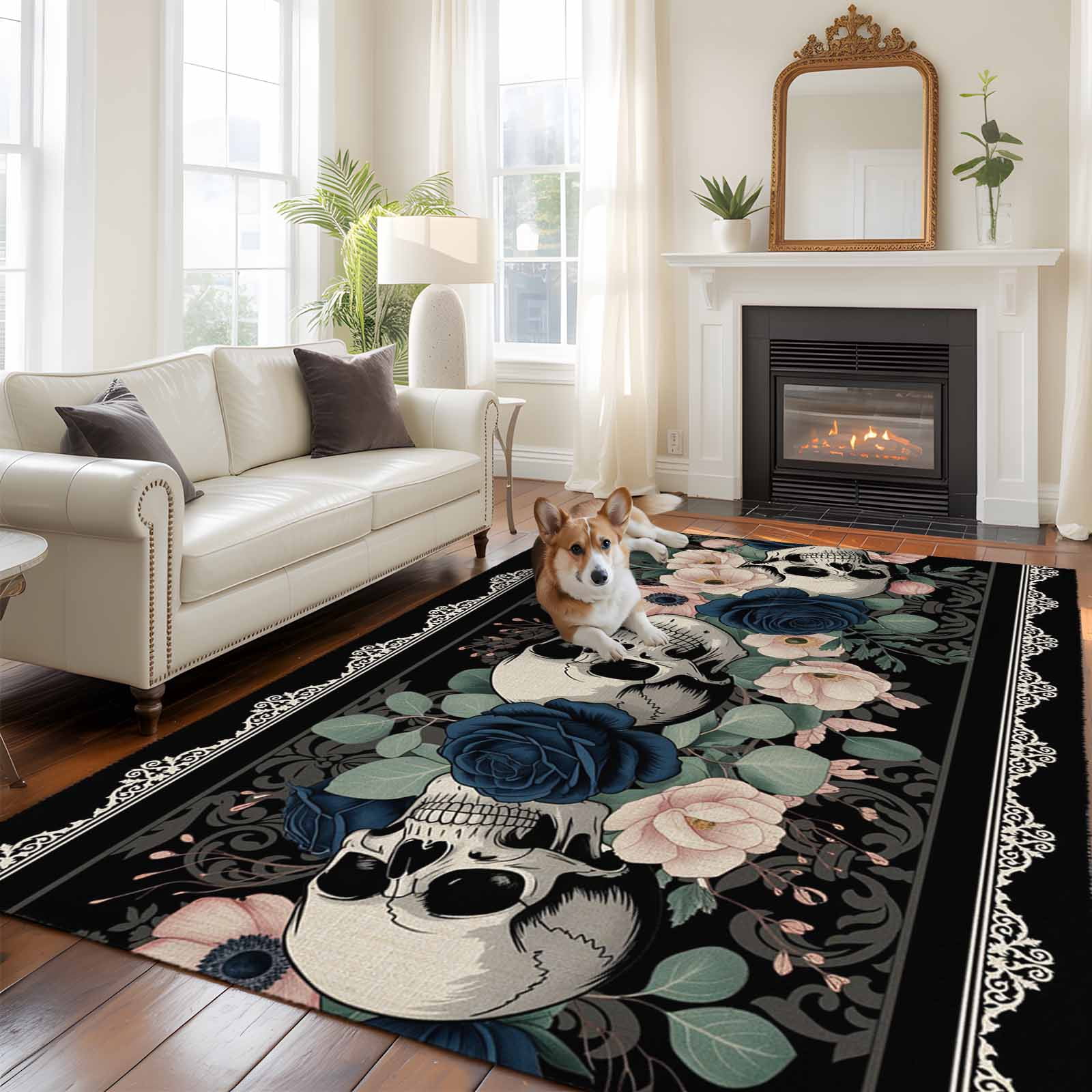 5'x8' Area Rugs, Halloween Indoor Outdoor Area Rug for Living Room ...