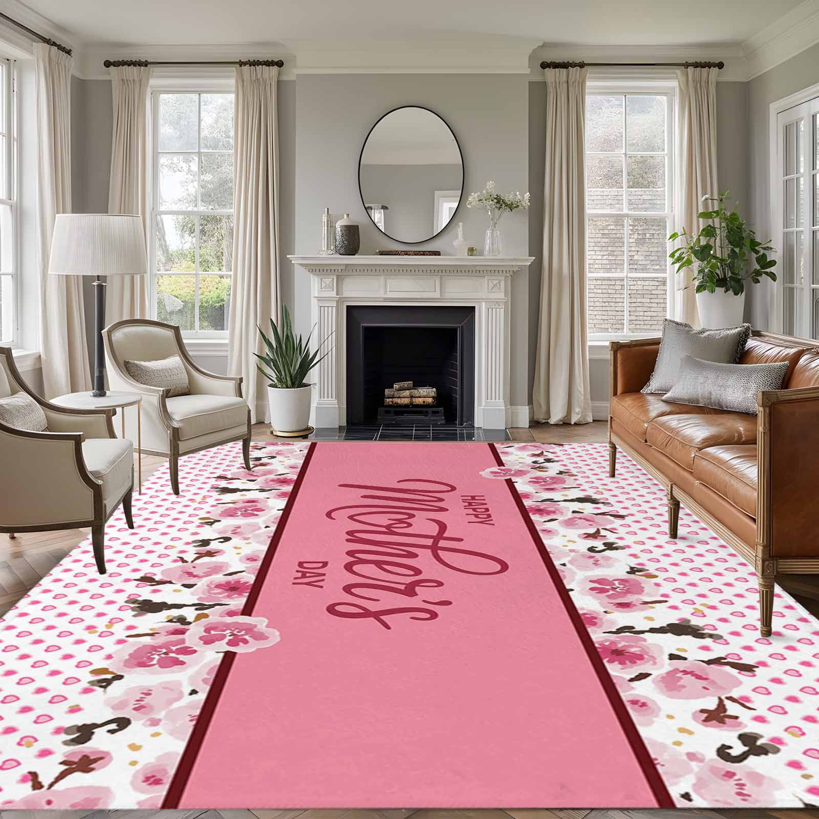 5'x8' Area Rugs, Happy Mother's Day Indoor Outdoor Area Rug for Living ...