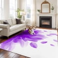 thumbnail image 1 of 5'x8' Area Rugs, Modern Purple Indoor Outdoor Area Rug for Living Room Bedroom, Gradient Floral Abstract Bohemian White Washable Bathroom Rugs Kitchen Floor Carpet Mats Home Decor Aesthetic, 1 of 8