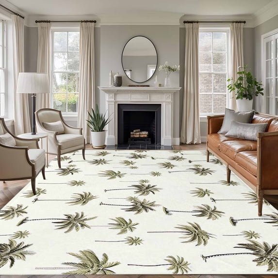 5'x8' Area Rugs, Palm Trees Indoor Outdoor Area Rug for Living Room ...