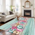 thumbnail image 1 of 5'x8' Area Rugs, Pink Starfish Ocean Indoor Outdoor Area Rug for Living Room Bedroom, Coastal Conch Green Wood Plank Farm Washable Bathroom Rugs Kitchen Floor Carpet Mats Home Decor Aesthetic, 1 of 8