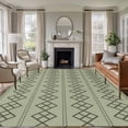 thumbnail image 1 of 5'x8' Area Rugs, Sage Green Boho Indoor Outdoor Area Rug for Living Room Bedroom, Vintage Ethnic Tribe Abstract Art Geometric Washable Bathroom Rugs Kitchen Floor Carpet Mats Home Decor Aesthetic, 1 of 8