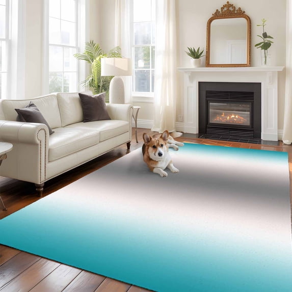 5'x8' Area Rugs, Turquoise Grey Indoor Outdoor Area Rug for Living Room Bedroom, Gray Farmhouse Modern Rustic Washable Bathroom Rugs Kitchen Floor Carpet Mats Home Decor Aesthetic