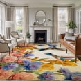thumbnail image 1 of 5'x8' Area Rugs, Vintage Hummingbirds Indoor Outdoor Area Rug for Living Room Bedroom, Spring Farmhouse Country Flowers Washable Bathroom Rugs Kitchen Floor Carpet Mats Home Decor Aesthetic, 1 of 8
