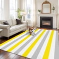 thumbnail image 1 of 5'x8' Area Rugs, Yellow Grey Indoor Outdoor Area Rug for Living Room Bedroom, Farmhouse Watercolor Modern Geometric Washable Bathroom Rugs Kitchen Floor Carpet Mats Home Decor Aesthetic, 1 of 8