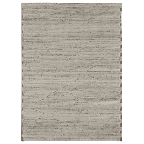 5'x8' Beige Pure Wool Hand Knotted Traditional Design Oriental Rug_3