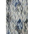 thumbnail image 1 of 5'x8' Grey Navy Machine Woven Tropical Indoor Area Rug, 1 of 6