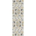 thumbnail image 1 of 5'x8' Ivory Gold Machine Woven Geometric Indoor Area Rug, 1 of 3