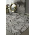 thumbnail image 1 of 5'x8' Ivory Grey Machine Woven Abstract Vermicular Indoor Area Rug, 1 of 3