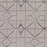 5x8 Ivory Silver Machine Woven Geometric Indoor Area Rug