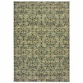 thumbnail image 1 of 5â€™x8â€™ Ivory and Blue Geometric Area Rug, 1 of 3