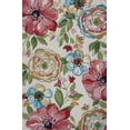 thumbnail image 1 of 5'x8' Sand Beige Hand Hooked Oversized Floral Indoor Area Rug, 1 of 4