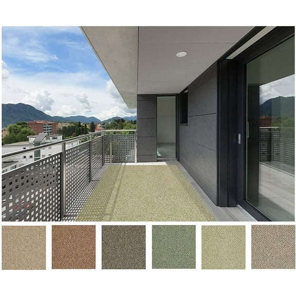 5'x8' Seedling - Indoor Outdoor Area Rug Carpet Runners with a Premium Fabric Finished Edges