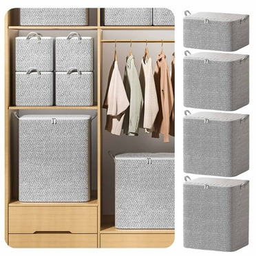 Under $5! xgfhyjeh Clothes Storage Bags, Foldable Wardrobe Storage Box, Extra Large Capacity Closet Organizers and Storage Bins for Clothing Blanket Bedding, Toy Containers Chest