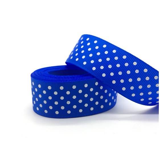 5 yards 10/15/20/25mm Ribbon Printing Dots Grosgrain Ribbon Wedding Decoration Gift Wrapping Hair Bows DIY Craft for Christmas Holiday