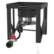 50,000 BTU Outdoor Propane Single Burner Stand, Propane Deep Turkey Fryer Burner, CSA Certified High Pressure Cooker with 10 PSI Regulator, Heavy Duty for Cajun Seafood, Camping, Backyard Cooking