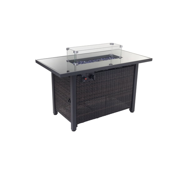 50,000 BTU Propane Fire Pit with Adjustable Flames, 1-Year Warranty