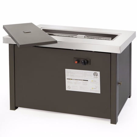 50,000 Btu Outdoor Firepit Table Propane fire pit Adjustable Heater Flame With Firepit Cover