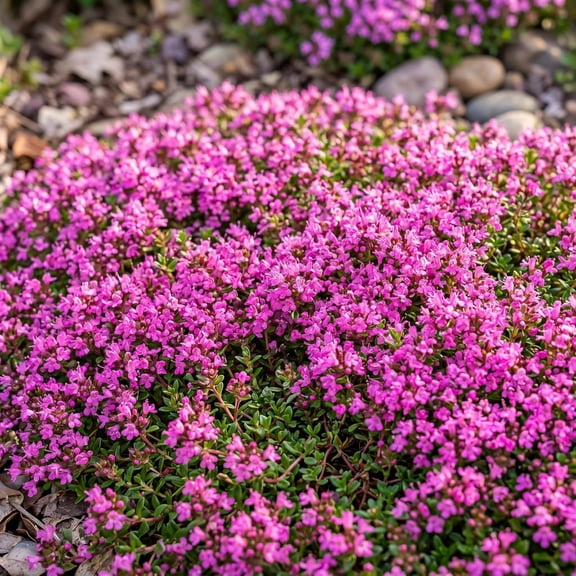 50,000 Pink Creeping Thyme Seeds Ground Cover Fragrant Flowers, Perennial Wild Thyme Seeds, Pink Ground Cover