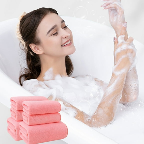 50% 0ff Clearance! 6 Pcs Bath Towels Set For Bathroom Cotton Thick Soft Absorbent Towel Set Of 6 Household Wash Face Gift Towel