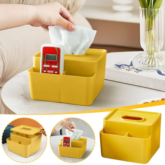 50% 0ff Clearance! Tissue Box Cover Multifunctional Storage Box Coffee Table Bedroom Decorative Napkin Holders Home Living Room Compartment Drawer Box Tissue Box For Bedroom